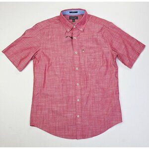 Mason James Wicking Size Small Red Button Down Long Sleeve Men Pocket Logo Shirt